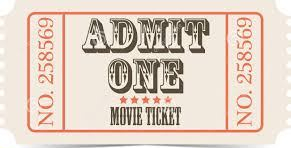 Vintage movie ticket